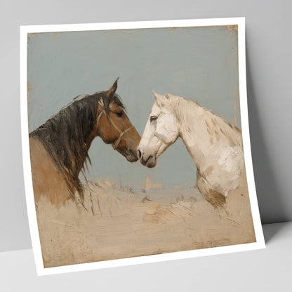 Kindred Spirits horse portrait art print