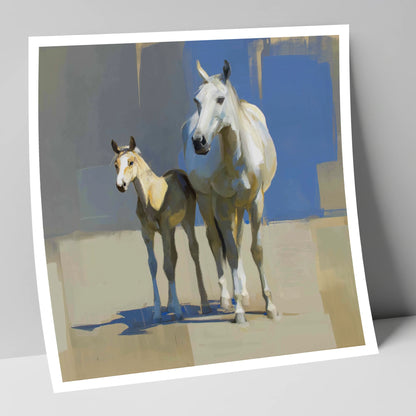 Sunlit Bonds mare & foal art print