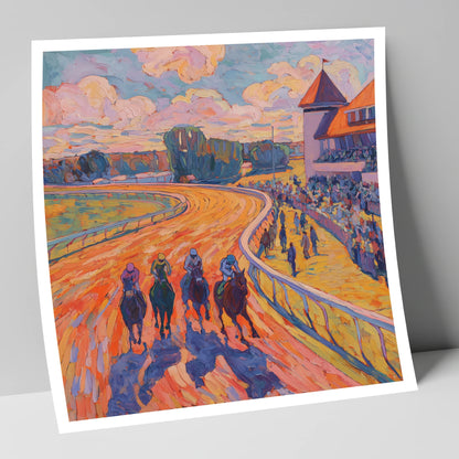 Colours of the Home Straight racing horse art print