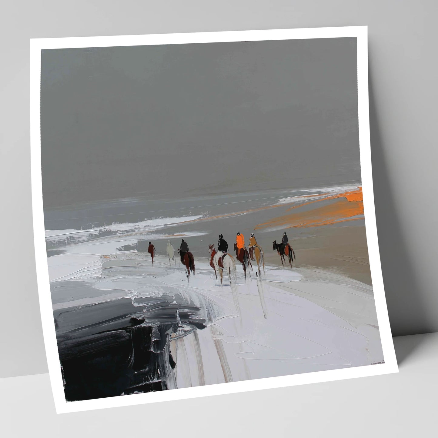 Across the Winter Expanse horse landscape art print