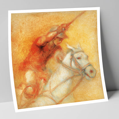 Heat of the Chukka polo horse art print