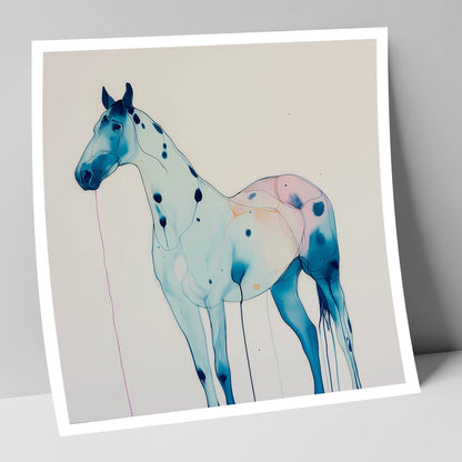 Ethereal Blue Appaloosa horse breed art print