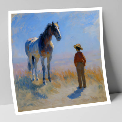 A Quiet Understanding horse & rider art print