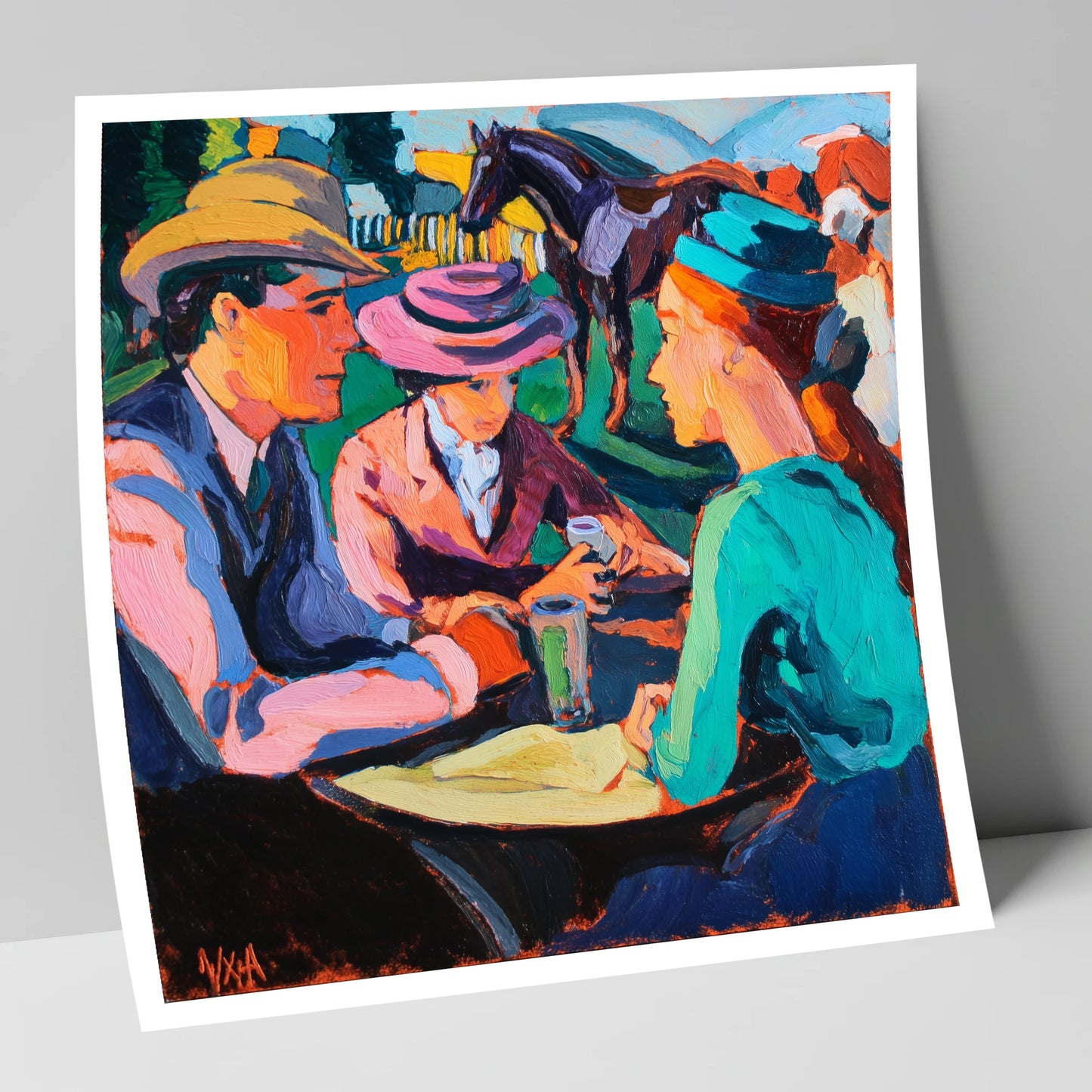 Paddock Society racing horse art print