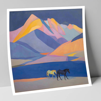 High Mountain Spirits horse landscape art print