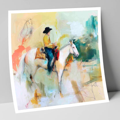 Painted Prairie Solitude western horse art print