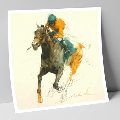 Surge of Colour racing horse art print