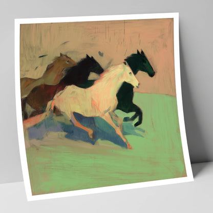 Ethereal Gallop wild horses art print