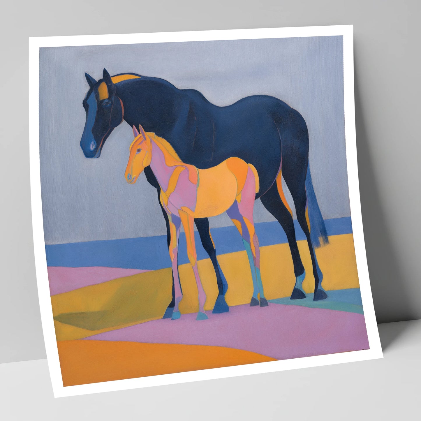 Midnight Mare Radiant Foal mare & foal art print