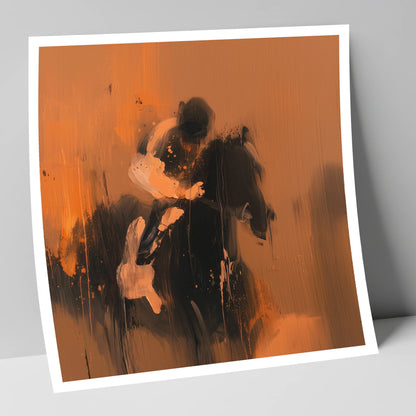 Through the Amber Dust racing horse art print
