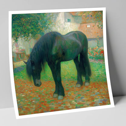 The Sunlit Draught horse breed art print