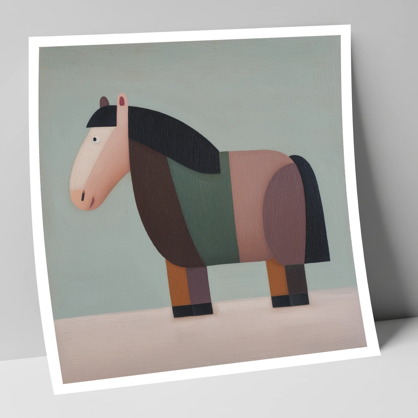 The Geometric Cob horse breed art print