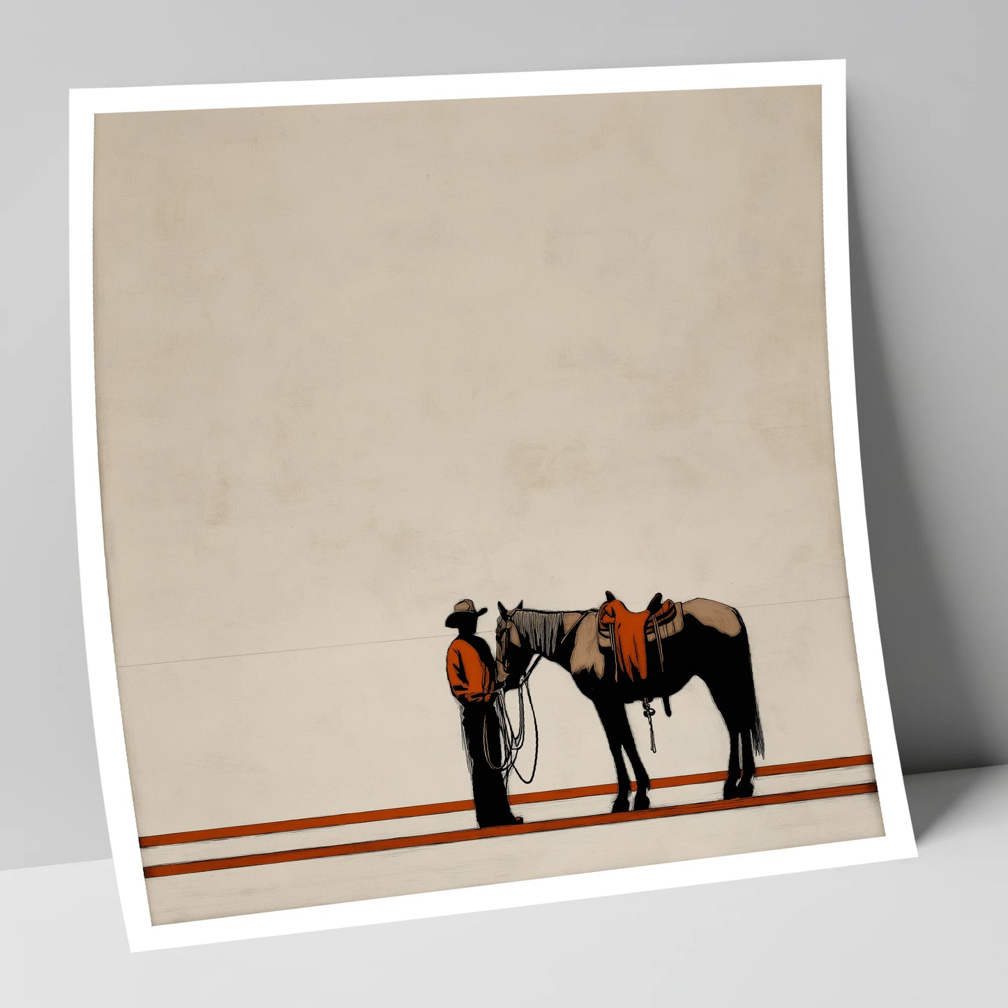 The Quiet Horizon western horse art print