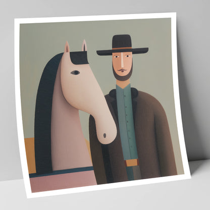 The Quiet Companions western horse art print