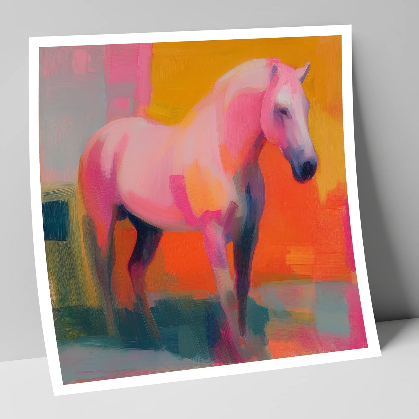 Fuchsia and Fire horse breed art print