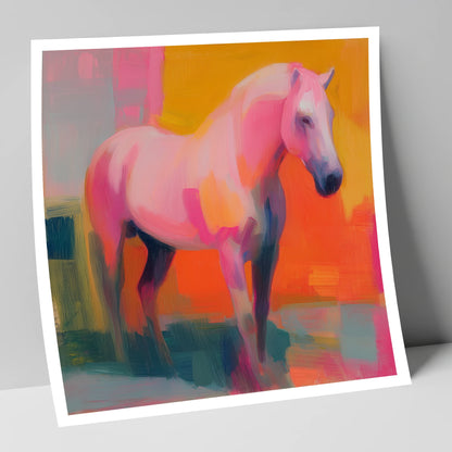 Fuchsia and Fire horse breed art print