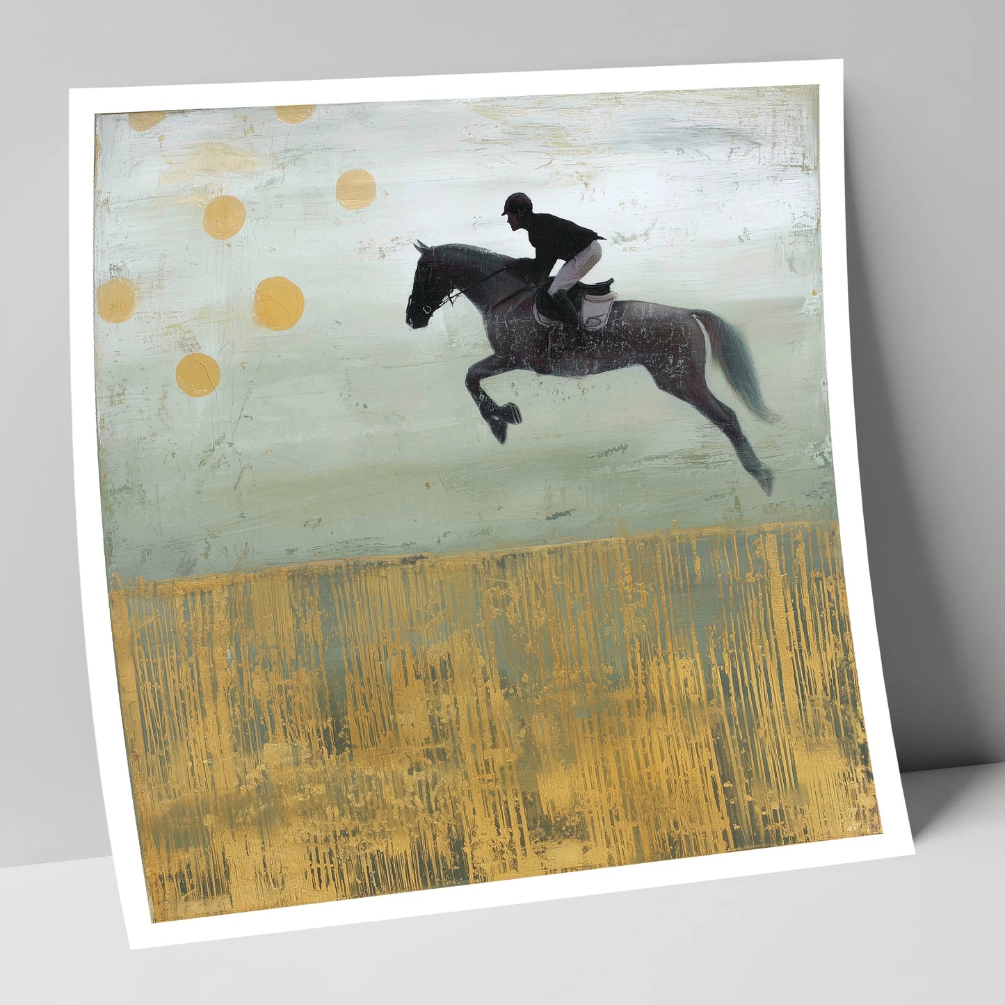 Gilded Flight show jumping horse art print
