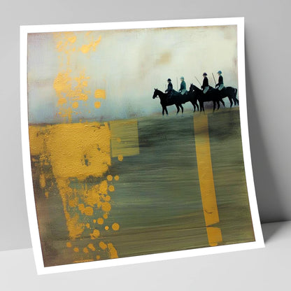 The Gilded Chukka polo horse art print