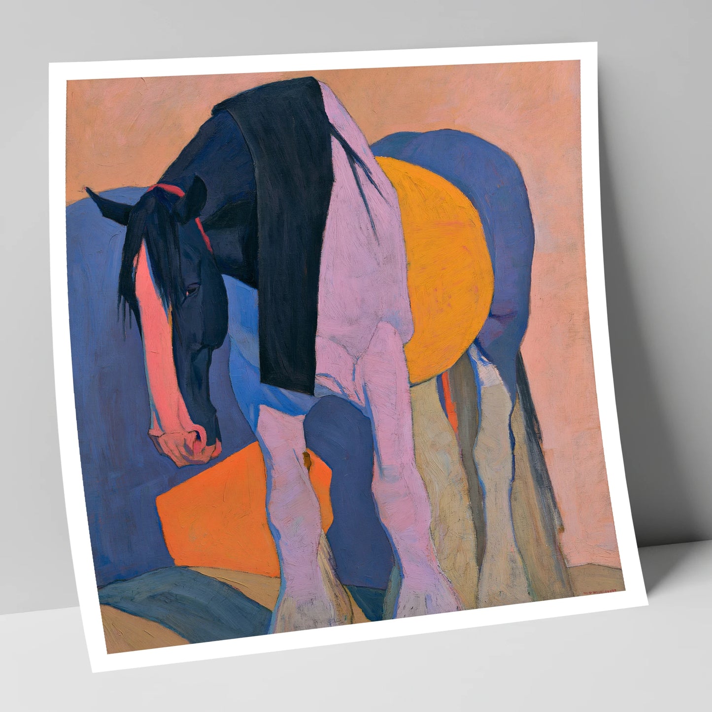 Colourful Abstract Shire Horse horse breed art print