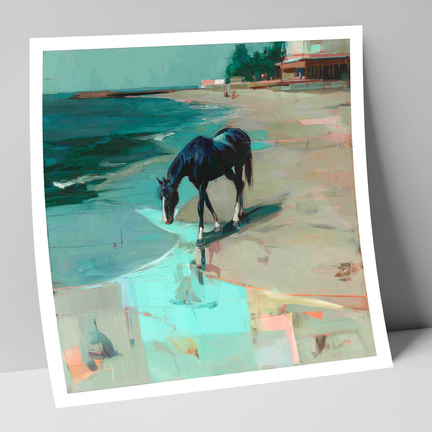 Coastal Solitude horse landscape art print
