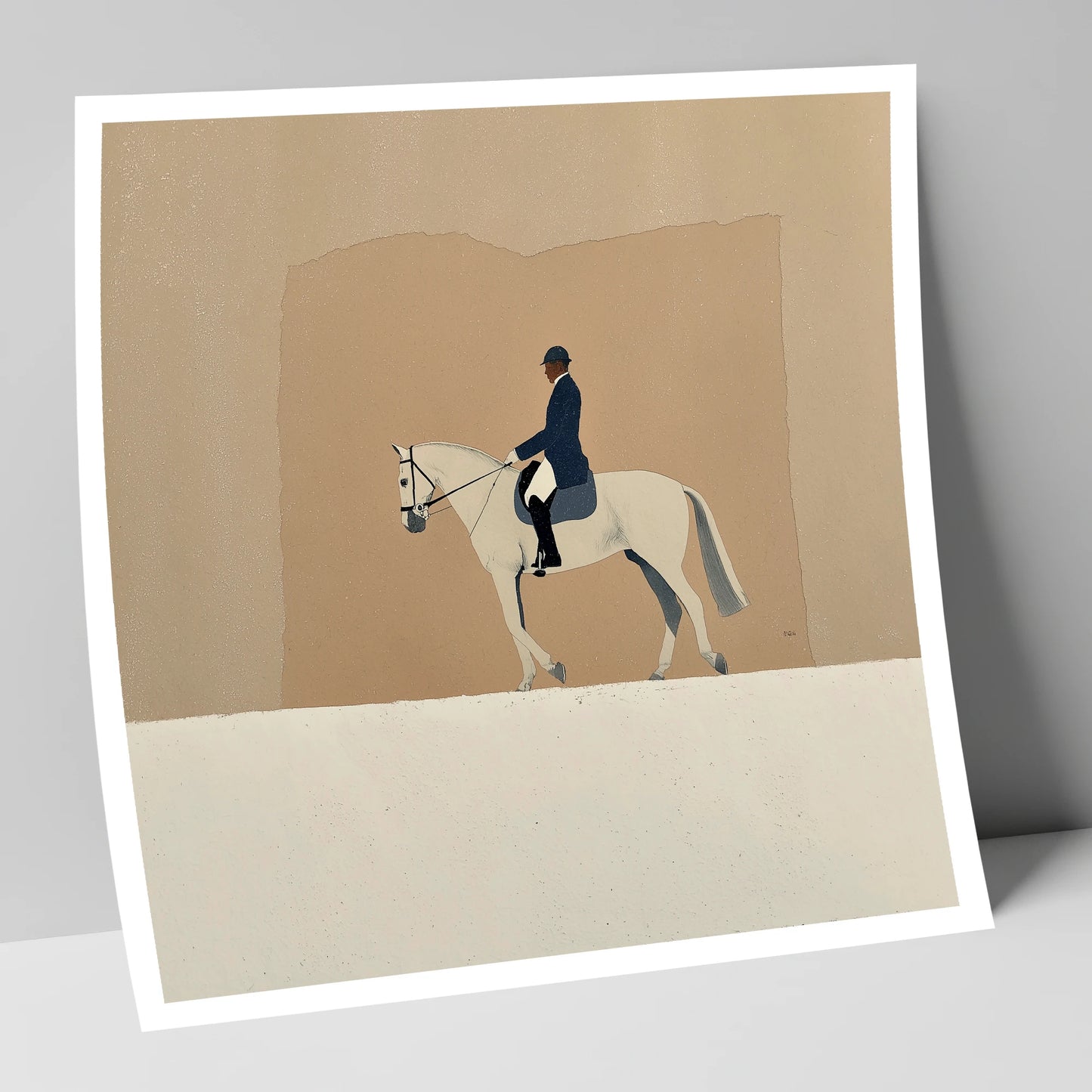 The Collected Grey dressage horse art print