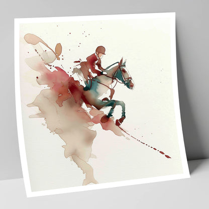 Suspended Momentum show jumping horse art print