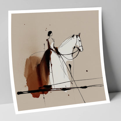 Timeless Connection horse & rider art print