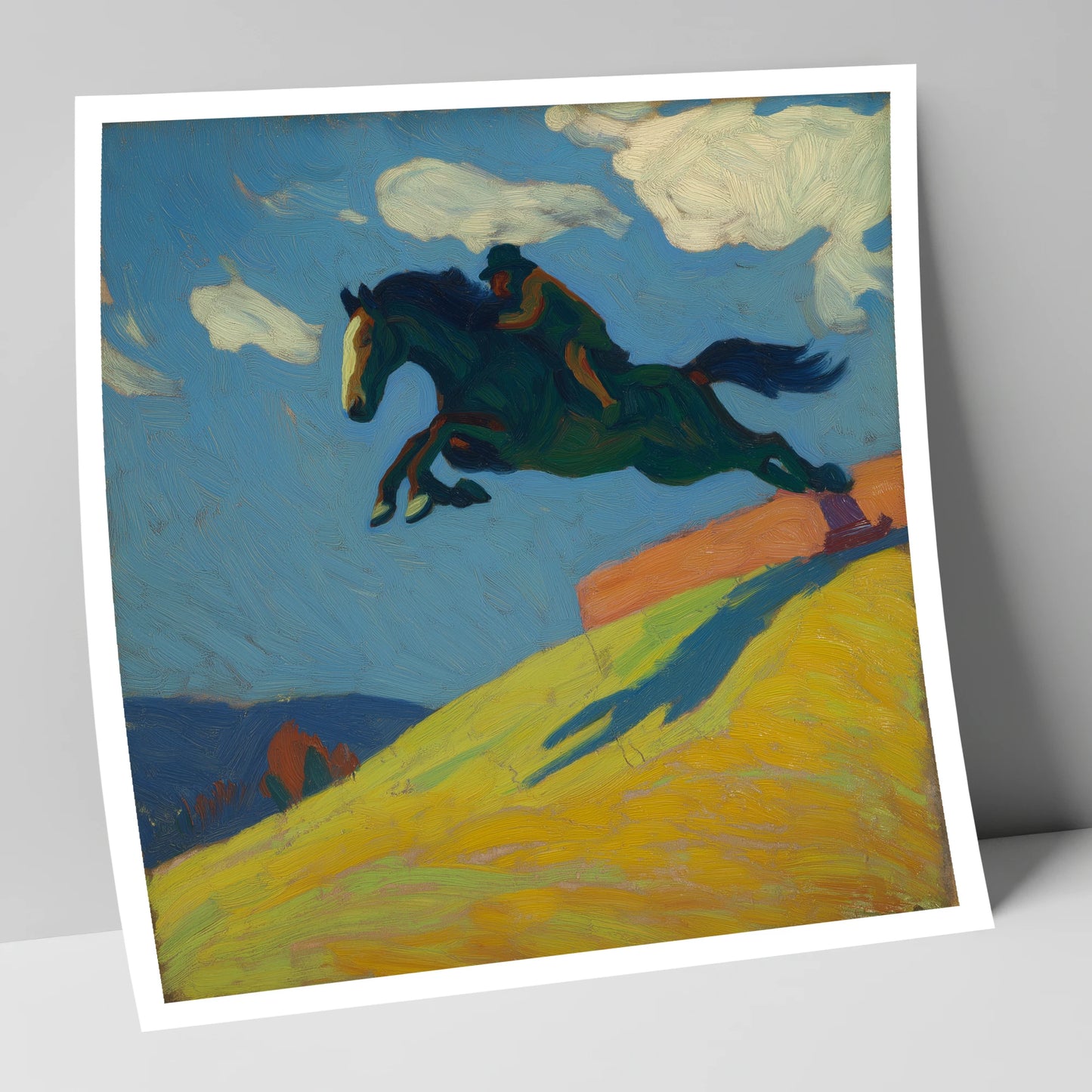 Airborne Splendour show jumping horse art print