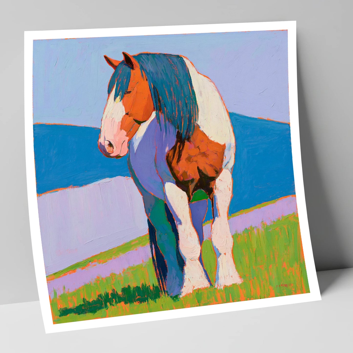 Vibrant Coloured Heavy Horse horse breed art print