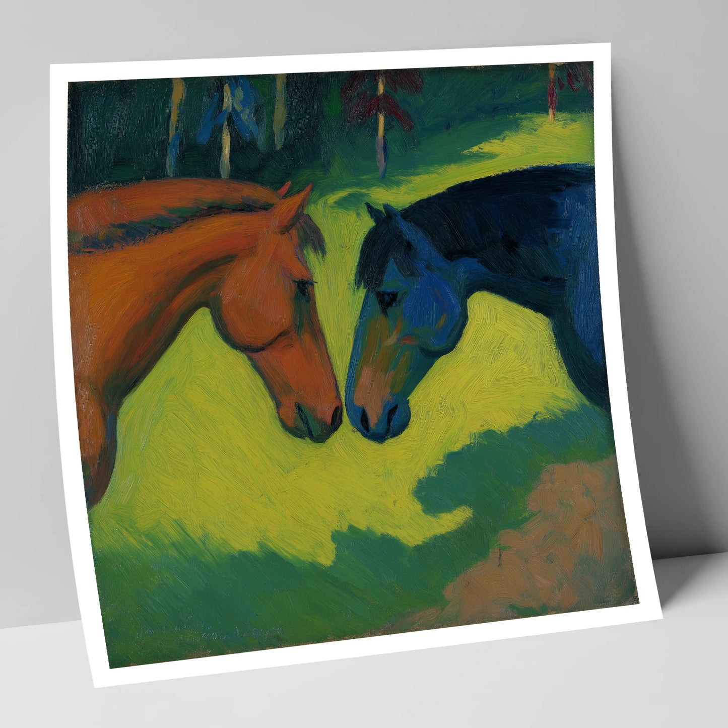 Vibrant Equine Connection horse portrait art print