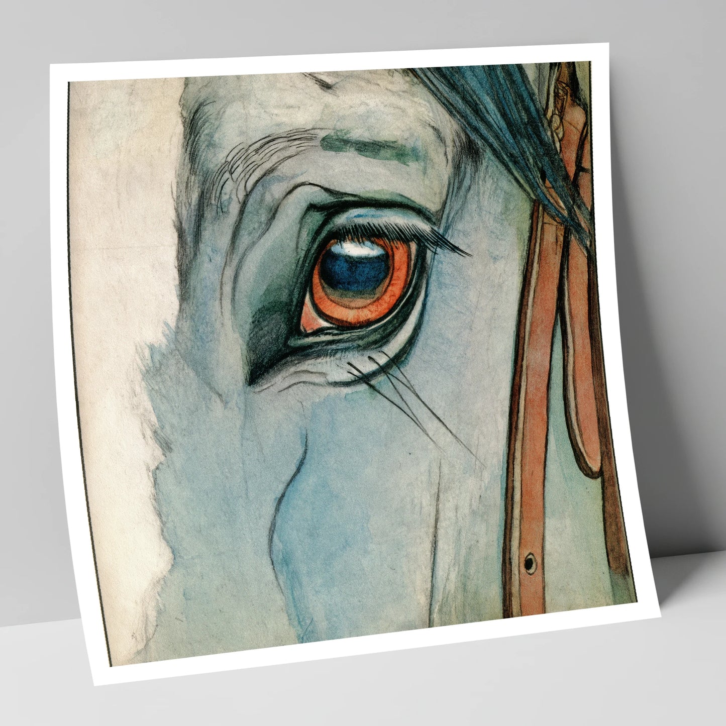 The Amber Gaze horse portrait art print