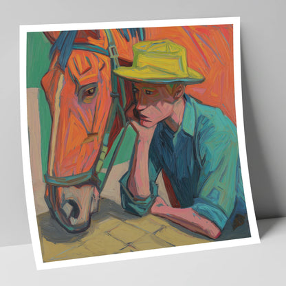 Quiet Companionship horse & rider art print