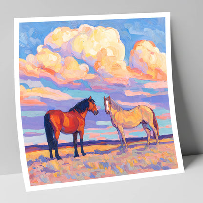 Under Painted Skies horse landscape art print