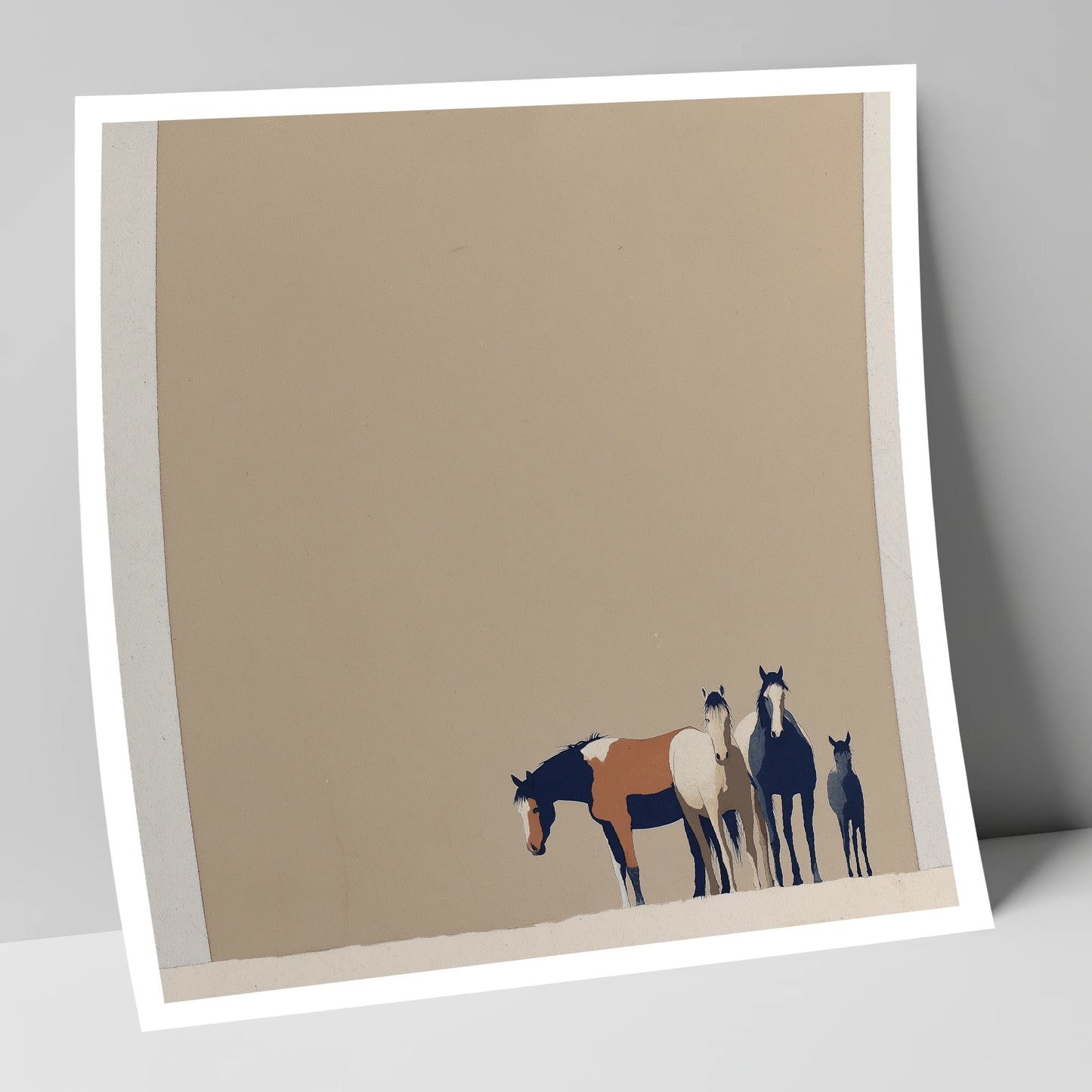 Quiet Desert Herd wild horses art print