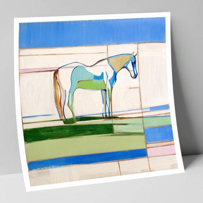 Architectural Equine Form horse portrait art print