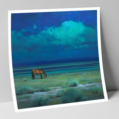 Midnight Solitude horse landscape art print
