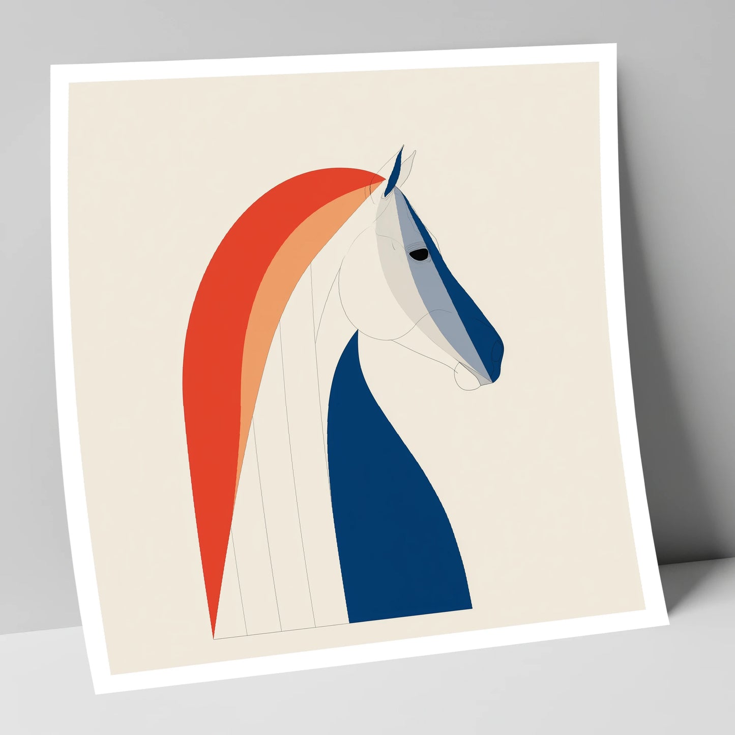 Modernist Equine Form horse breed art print