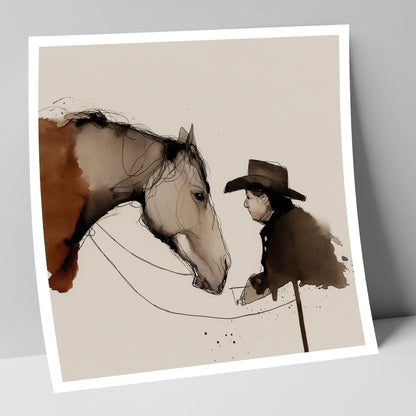 The Stockman's Bond western horse art print