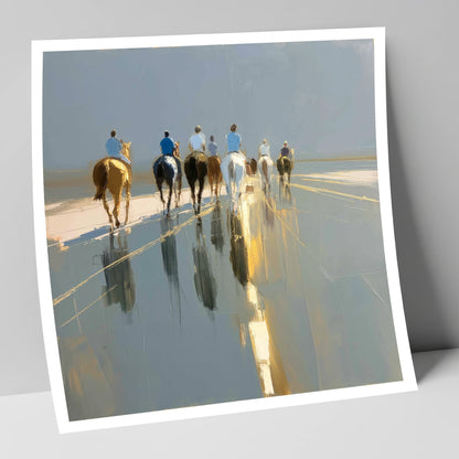 The Morning String racing horse art print