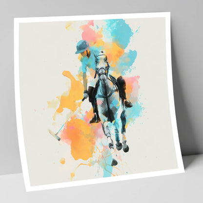 The Perfect Strike polo horse art print