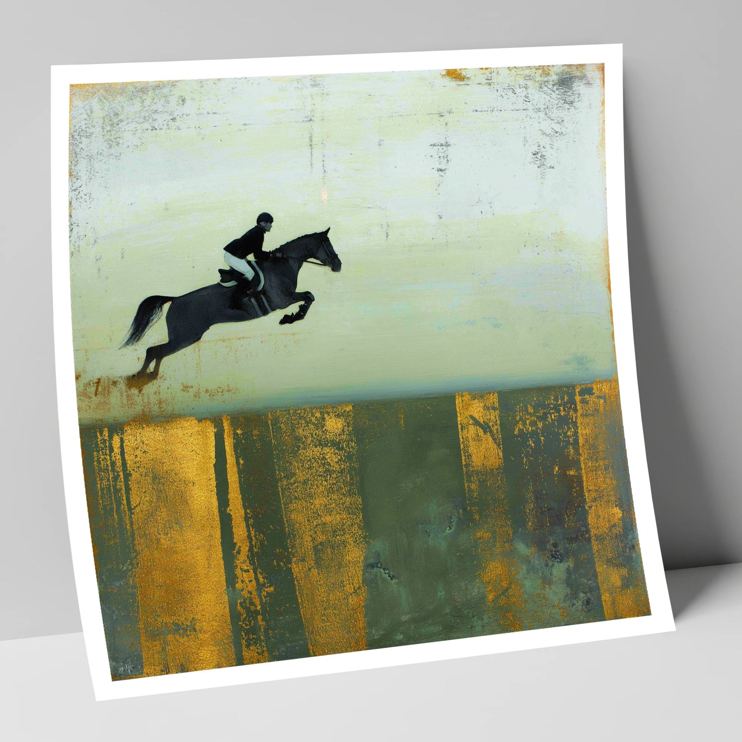Gilded Flight show jumping horse art print