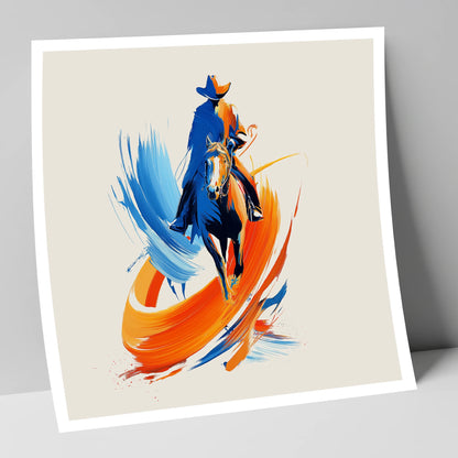 Riding the Painted Wind western horse art print