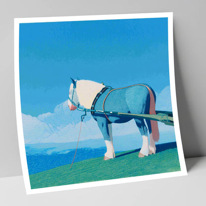 Steadfast Horizon working horse art print