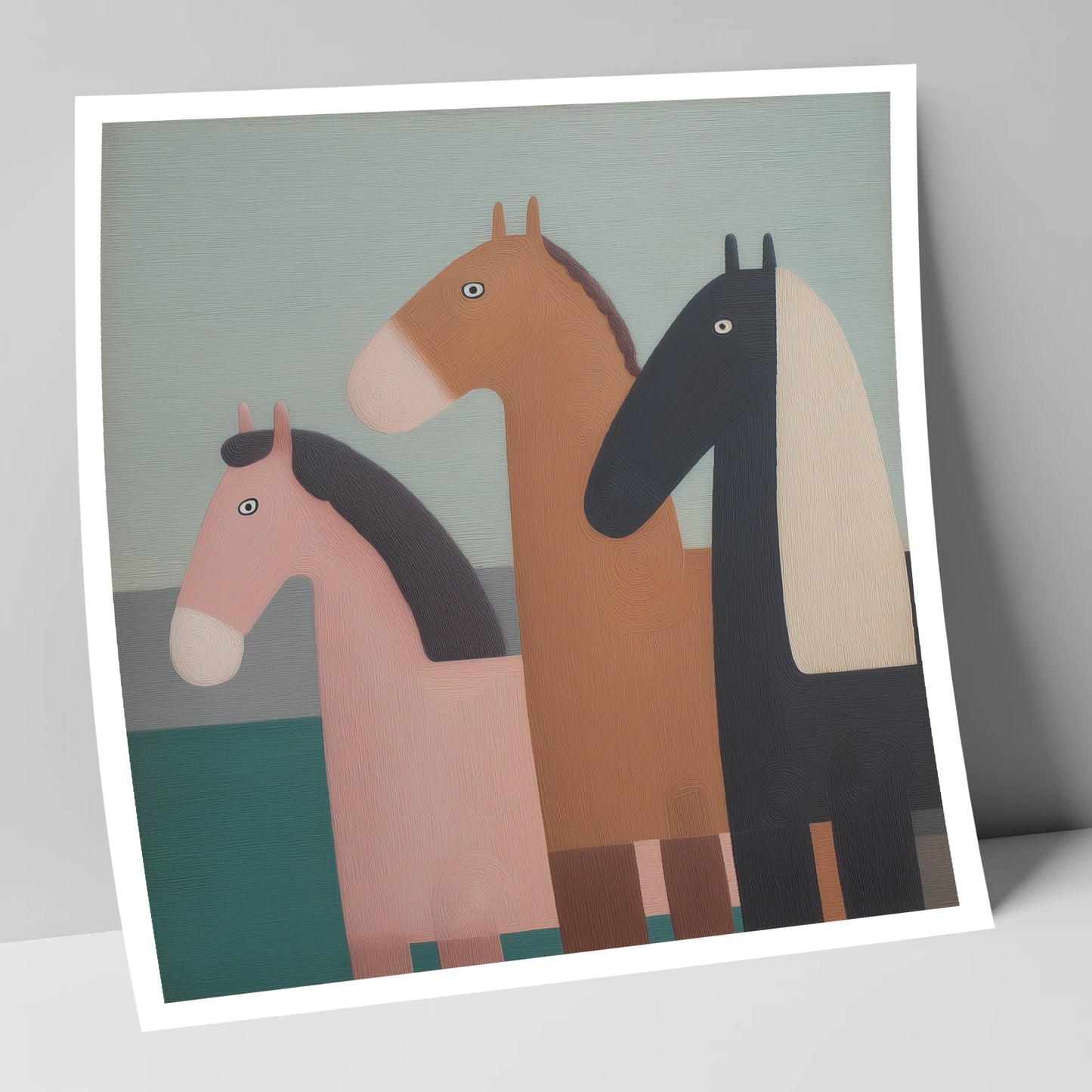 Muted Companions horse landscape art print