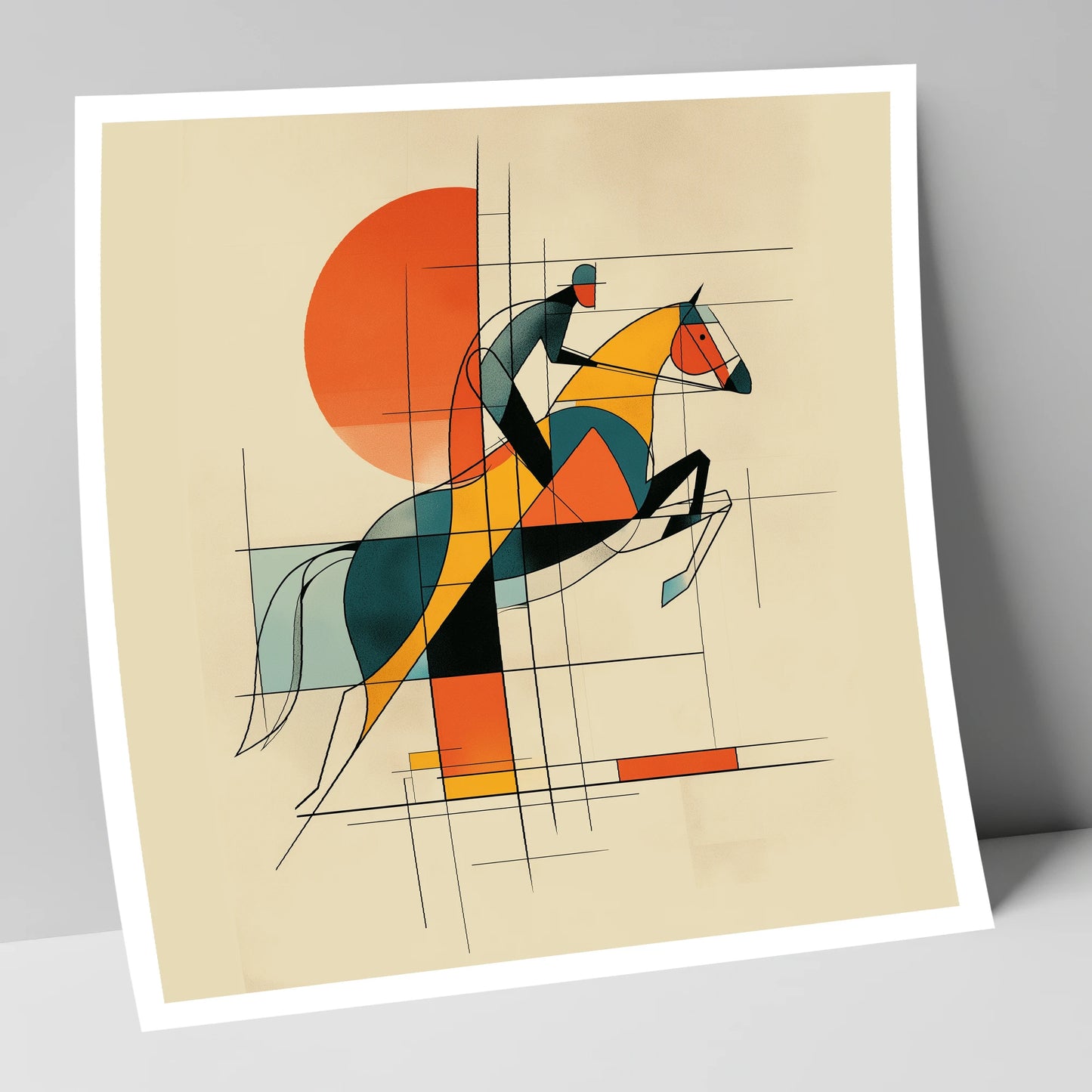 Structured Flight show jumping horse art print