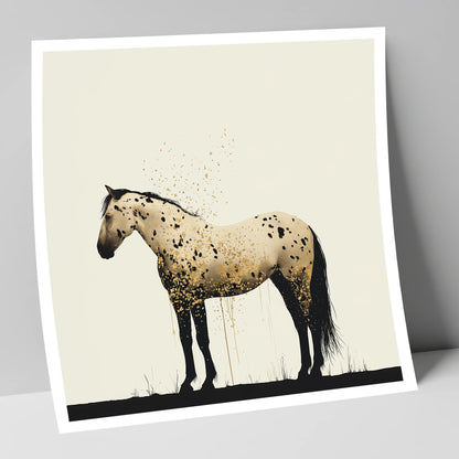 Gilded Appaloosa Elegance horse breed art print