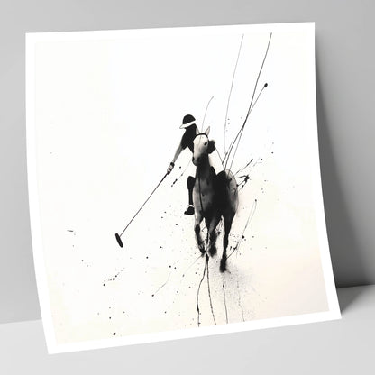 Ethereal Polo Silhouette polo horse art print