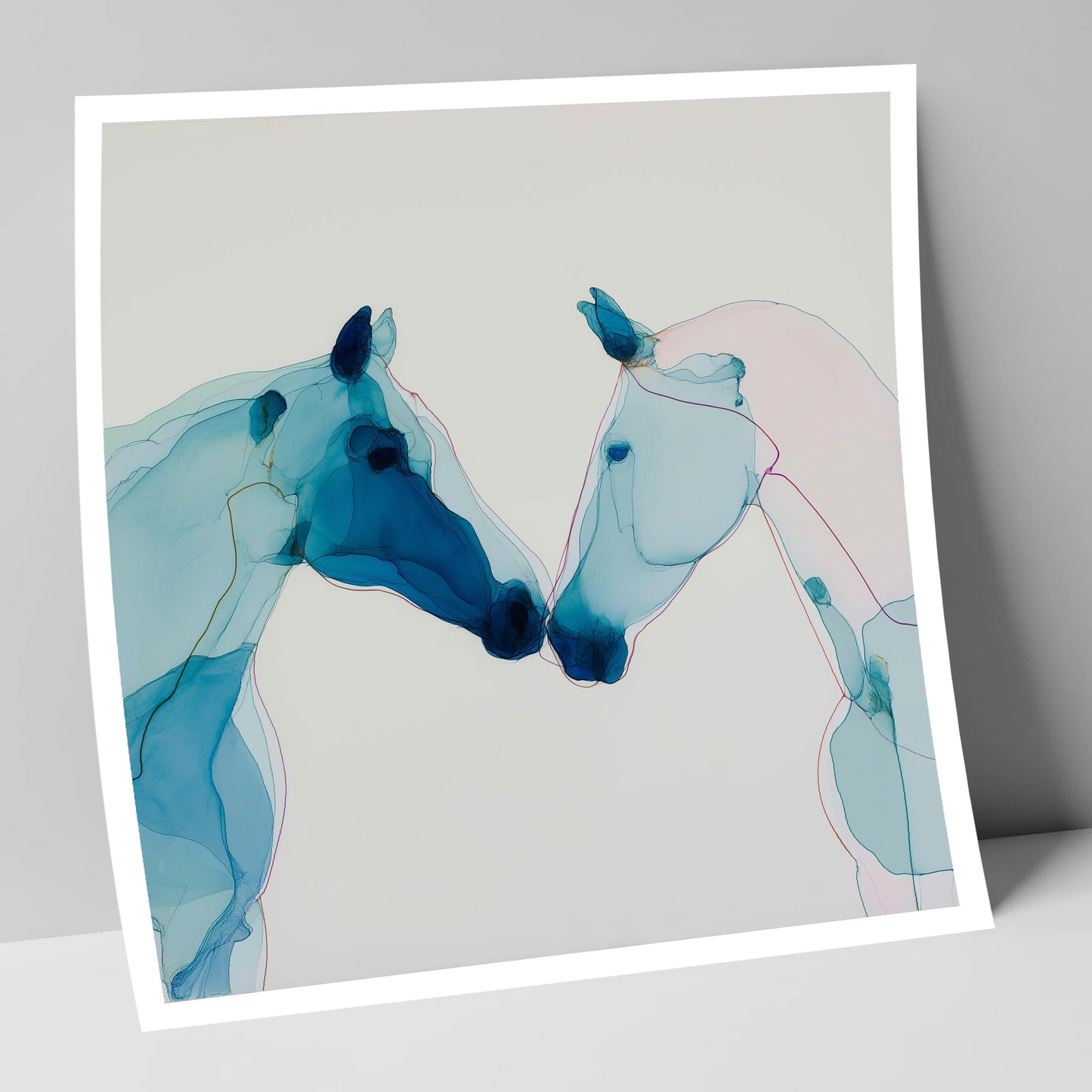 Azure Affinity horse portrait art print