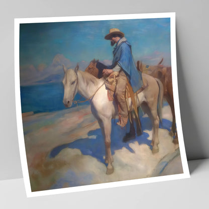 The Azure Trail western horse art print