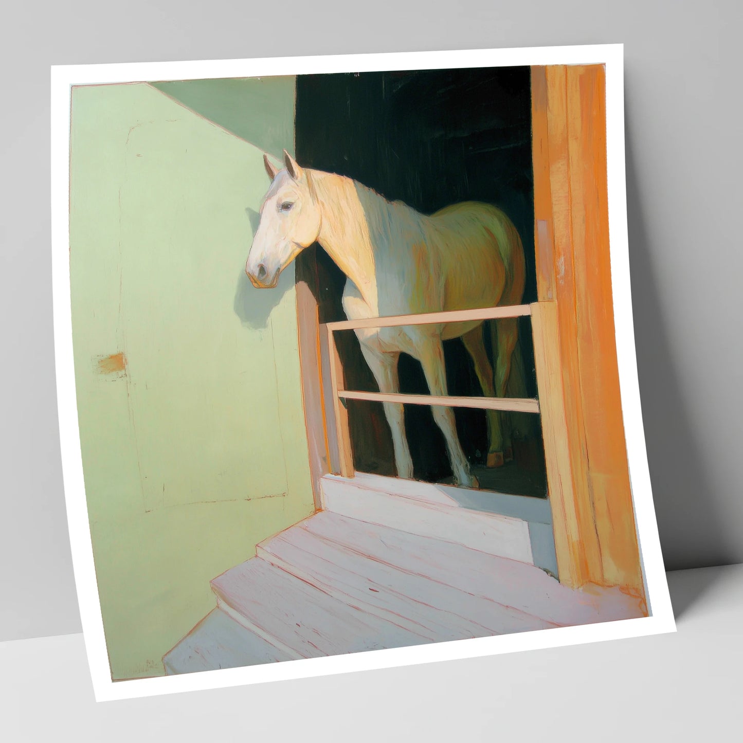 Sunlight and Shadows horse stable art print